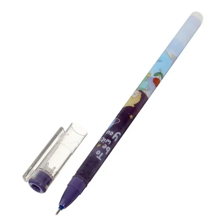 Ручка гелевая «Космонавт/Ракета/Летающая тарелка» со стираемыми чернилами, 0.5 мм, синий корпус, МИКС Ручка гелевая «Космонавт/Ракета/Летающая тарелка» со стираемыми чернилами, 0.5 мм, синий корпус, МИКС