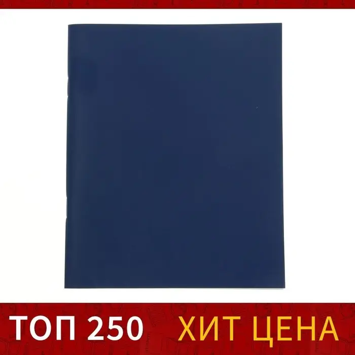 Тетрадь 48 листов в клетку Calligrata, бумвинил, блок №2, эконом, синий