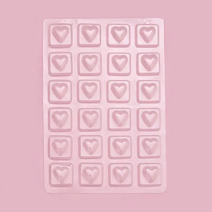 Форма для конфет и шоколада «Любовь», 27×18 см, 24 ячейки, цвет прозрачный