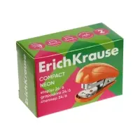 Степлер mini №24/6 20 л ErichKrause Compact Neon, МИКС
