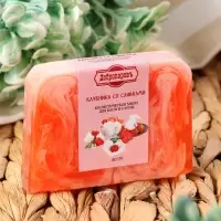 Мыло косметическое Добропаровъ &laquo;Ручной работы&raquo; клубника со сливками, 80 г