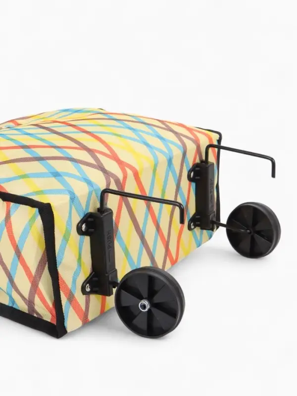 Сумка тележка хозяйственная &laquo;Ромбы&raquo;, складная, на липучке, 2 колеса, наружный карман, 32&times;13&times;52 см, разноцветная