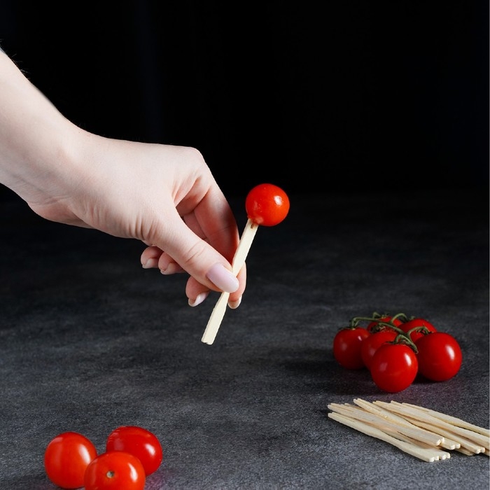 Шпажки для канапе Доляна, бамбук, 100 шт, 12×12 см Шпажки для канапе Доляна, бамбук, 100 шт, 12×12 см