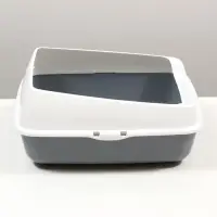 Лоток для кошек, 50.5&times;39&times;23 с, без сетки, пластик, серый