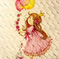 Сумка плетёная на застёжке «Девочка с букетом», 40×10×55 см, пластик, бело-розовая Сумка плетёная на застёжке «Девочка с букетом», 40×10×55 см, пластик, бело-розовая