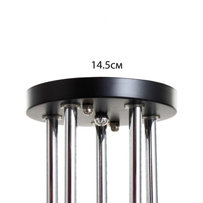 Люстра Люстра "Милава" 5хЕ27 40Вт чёрно-хромовый 62х62х27 см BayerLux