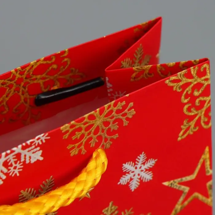 Пакет подарочный новогодний ламинированный «Звёздные снежинки», S 12 х 15 х 5.5 см Пакет подарочный новогодний ламинированный «Звёздные снежинки», S 12 х 15 х 5.5 см