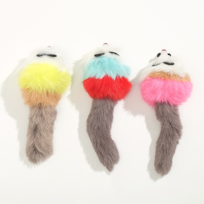 Мышь из искусственного меха, до 17 см с хвостом, микс цветов Мышь из искусственного меха, до 17 см с хвостом, микс цветов