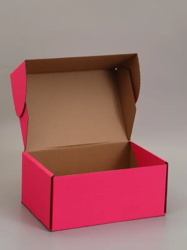 Коробка самосборная "Почтовая", розовая, 40 х 27 х 18 см,