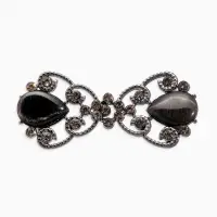 Зажим для кардигана "Ажур", винтаж, цвет серый в сером Зажим для кардигана "Ажур", винтаж, цвет серый в сером