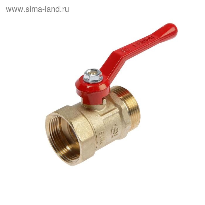 Кран шаровой Кран шаровой "ГАЛЛОП" ПРАКТИК DN-32 121, внутренняя/наружная резьба 1 1/4", ручка