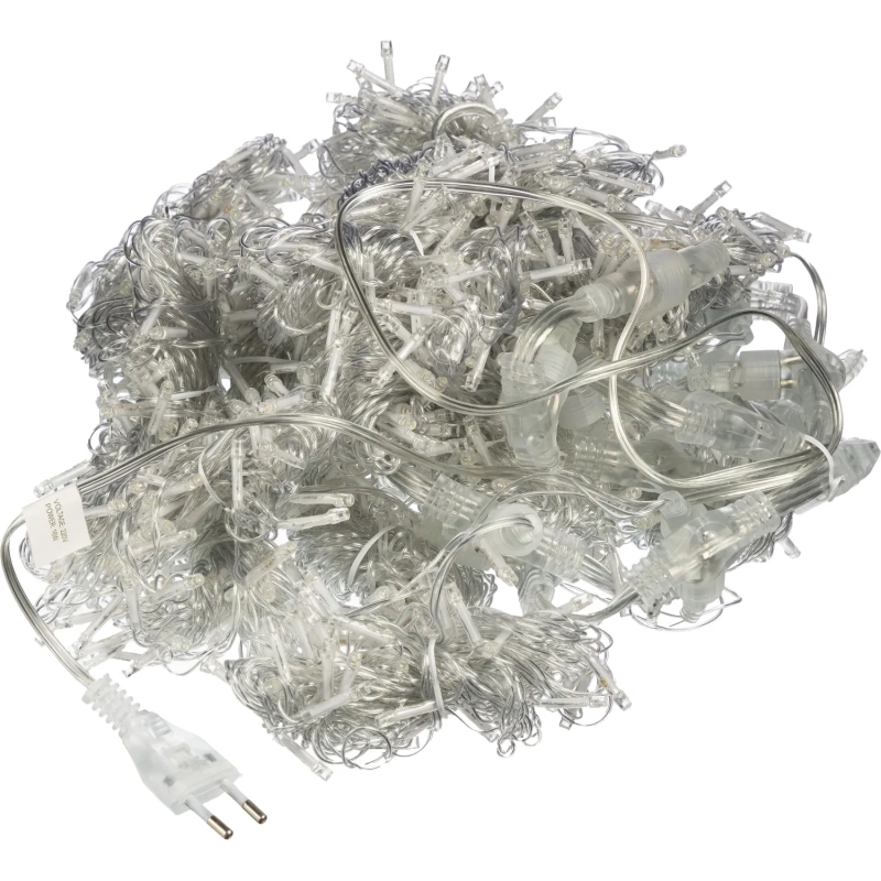 Электрогирлянда Дождь 2x6 м 1200LED мерц. IP44 отсоед.нити, хол.бел.HD-YW05