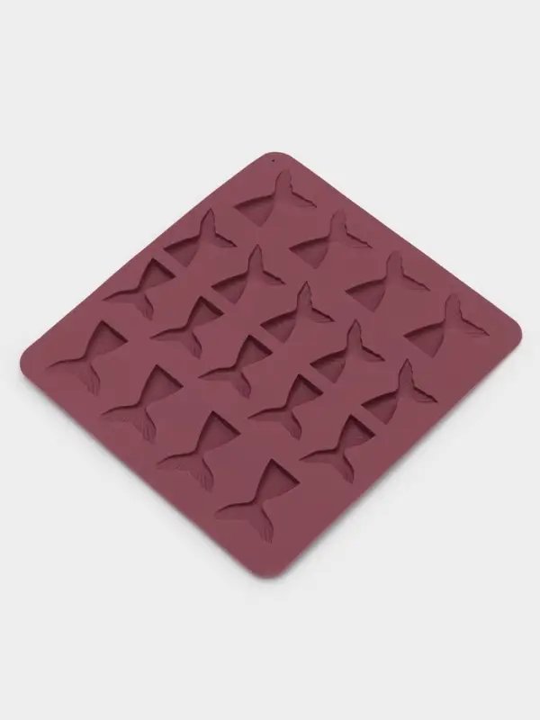 Форма для шоколада Доляна &laquo;Хвост&raquo;, силикон, 25&times;22.5&times;0.4 см, 18 ячеек (5.3&times;4 см), МИКС