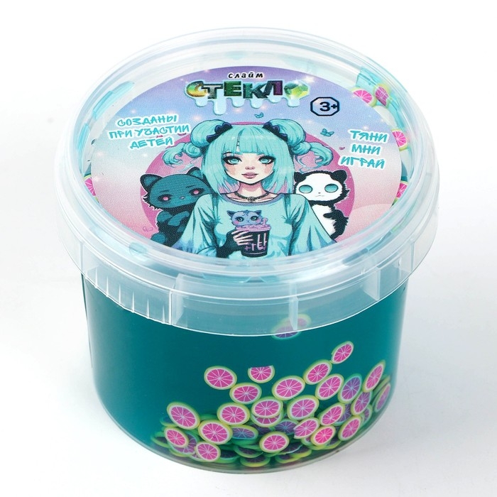 Слайм «Стекло», Бирюзовый, 90 г, с декоративным наполнителем