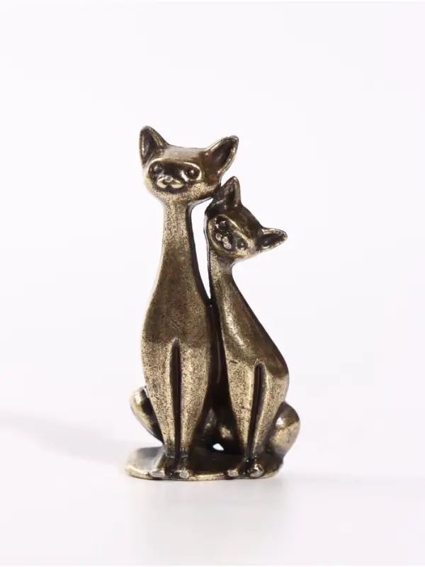 Фигурка декоративная &laquo;Кот и кошка&raquo;, металл, 2&times;1.4&times;4.3 см