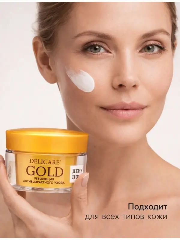 Крем для лица Delicare Gold, день/ночь, 40+, 50 мл