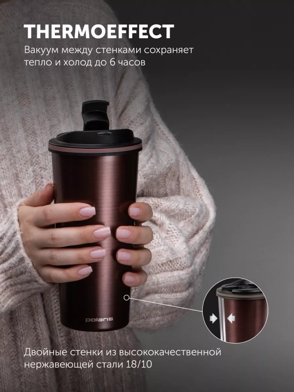 Термокружка термос для чая и кофе 500мл Megapolis-500TM