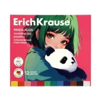 Пластилин 12 цветов ErichKrause Panda Hugs, со стеком