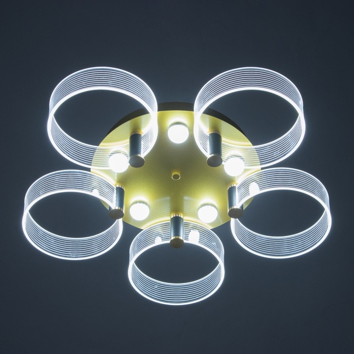 Люстра Люстра "Кворум" LED 48Вт 3000-6000К золото 50х50х10см