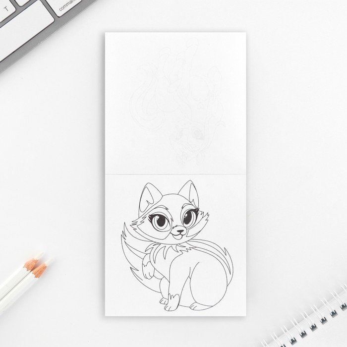 Подарочный набор блокнот-раскраска и восковые мелки «Аниме» Подарочный набор блокнот-раскраска и восковые мелки «Аниме»