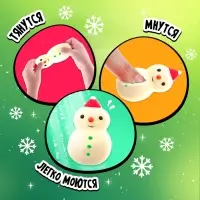 Игрушка-сюрприз Funny toys &laquo;Новогодний Мяк-жмяк&raquo; с наклейками, МИКС