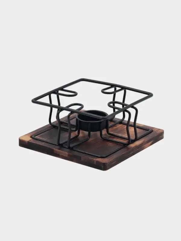 Подставка под чайник для подогрева  Подставка под чайник для подогрева "Эко", квадрат, 15х15х7,5 см