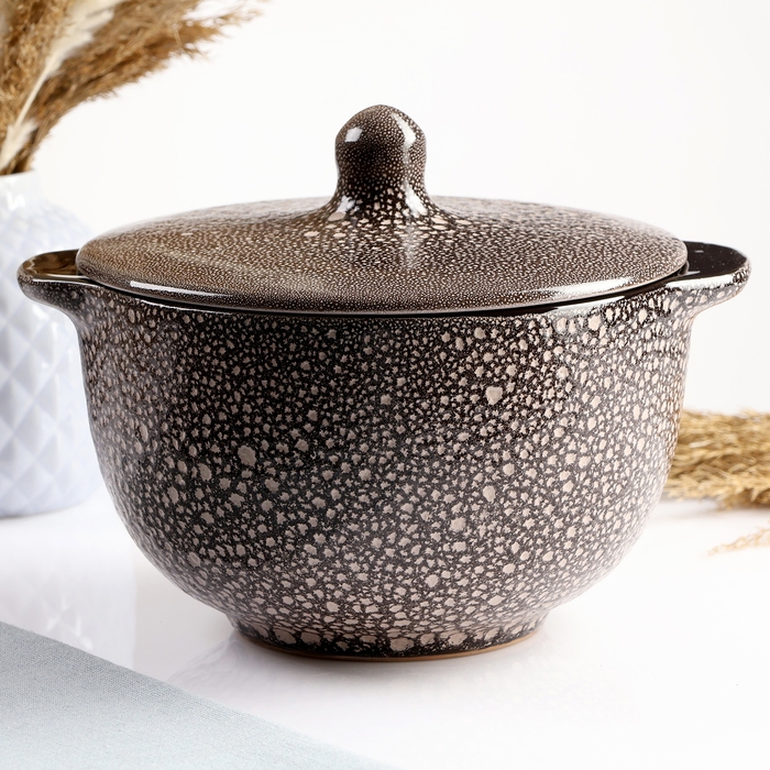 Пельменница «Борисовская», 2 л, 19×12 см, мрамор, коричневая Пельменница «Борисовская», 2 л, 19×12 см, мрамор, коричневая