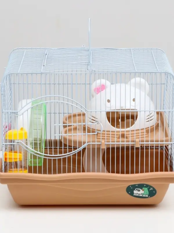 Клетка для грызунов &laquo;Пижон&raquo;, 37&times;27&times;30 см с наполнением, коричневая