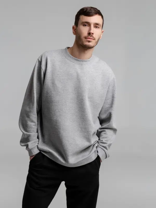 Толстовка Spider 260 серый меланж, размер S