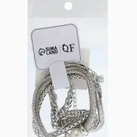 Браслет "Стиль" (набор 3шт) плетение, звенья, цвет белый в серебре