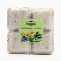 Соляной брикет набор 4 шт. &laquo;Календула, эвкалипт, лаванда, мята&laquo; по 200 г &raquo;Добропаровъ&raquo;