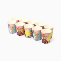 Посуда одноразовая бумажная, на 10 персон, стаканы, тарелки, скатерть, Холодное сердце