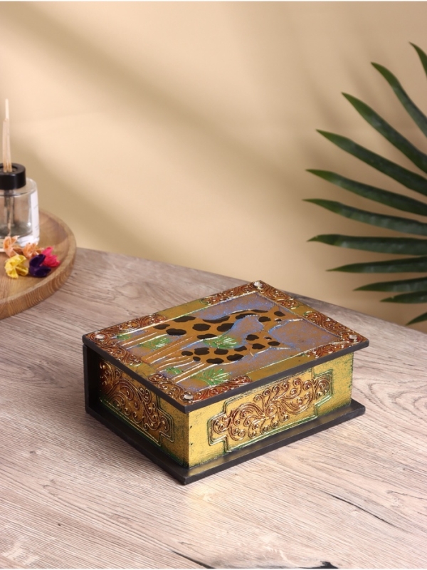 Шкатулка резная МДФ  Шкатулка резная МДФ "Стрекоза", 15х19х7,5 см