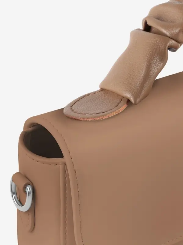 Ручка для сумки, пришивная, 18&times;3.5 см, коричневая