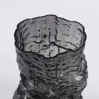 Ваза «Гоэтано», 24.5×13 см, стекло, чёрная