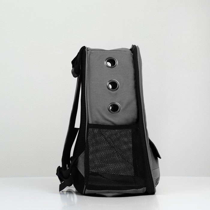 Рюкзак для переноски кошек и собак, с окном для обзора, серый Рюкзак для переноски кошек и собак, с окном для обзора, серый