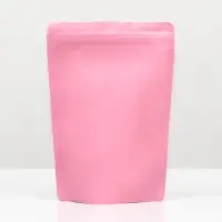 Пакет дой-пак, матовый, розовый с окном, 14&times;20&times;4 см