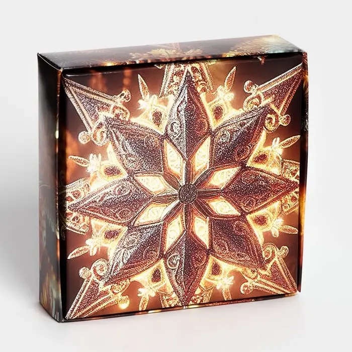 Коробка под 4 конфеты &laquo;Новогодняя звезда&raquo;, 12.5&times;12.5&times;3.5