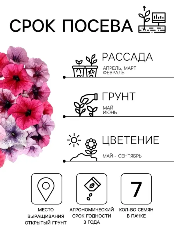 Семена цветов Петуния &laquo;Фристайл&raquo; берри морнинг, F1, 7 шт., &laquo;АЭЛИТА&raquo;