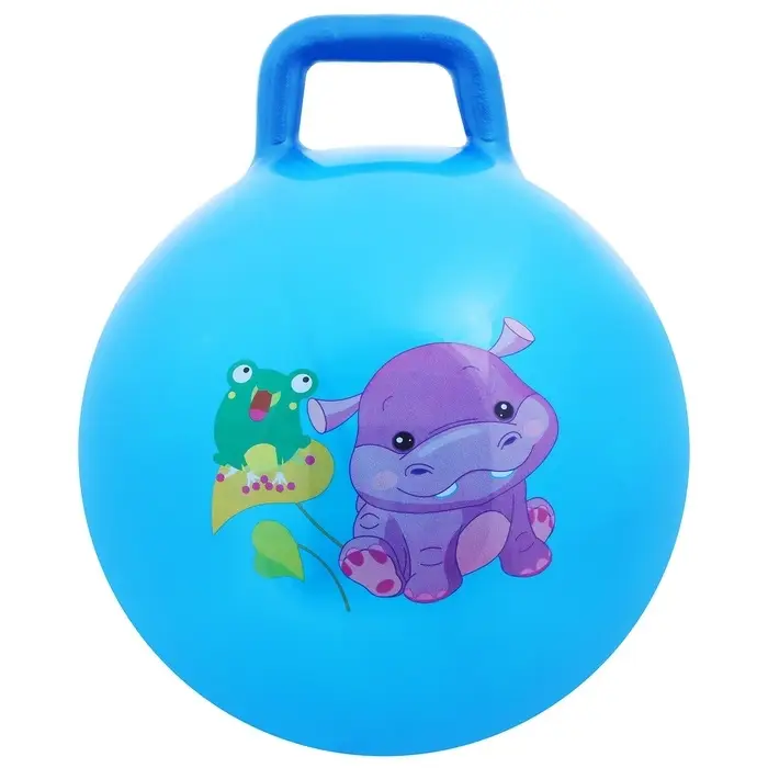 Мяч - прыгун с ручкой ONLYTOP, d=45 см, цвет МИКС