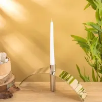 Подсвечник "Блеск" 32х6х13 см, нерж. сталь