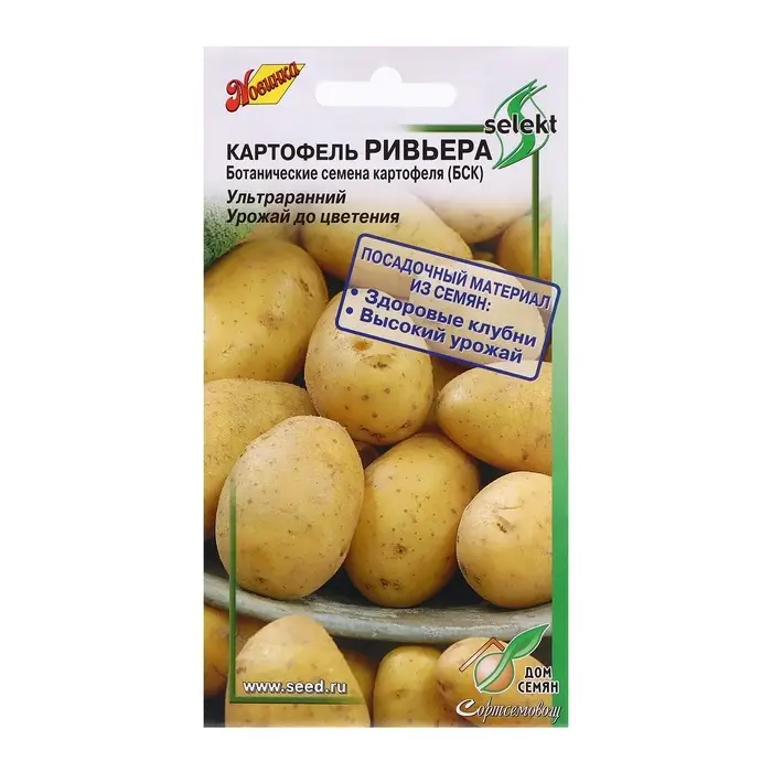 Семена Картофель &laquo;Ривьера&raquo;, 25 шт., &laquo;Дом семян&raquo;