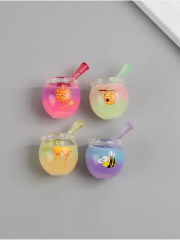 Подвеска для творчества акрил Подвеска для творчества акрил "Бочонок с мёдом" светится в темноте МИКС 3,2х2,2х2,2 см