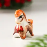 Сувенир Лошадка Кроха, 4х4х2,5 см, гжель, цвет