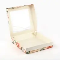 Коробка с окном &laquo;Нежность&raquo;, 20&times;20&times;4 см, самосборная