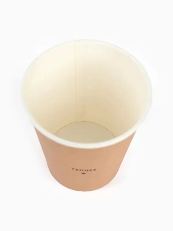 Стаканы одноразовые бумажные для кофе &laquo;Теплее&raquo;, цвет бежевый, 10 шт, 250 мл