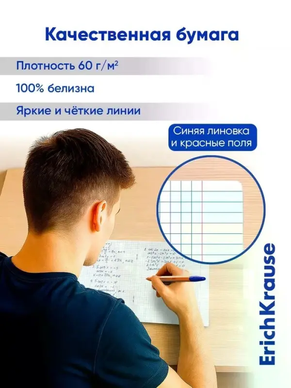 Комплект тетрадей 48 листов в клетку/линейку ErichKrause Study Buddy, 12 штук