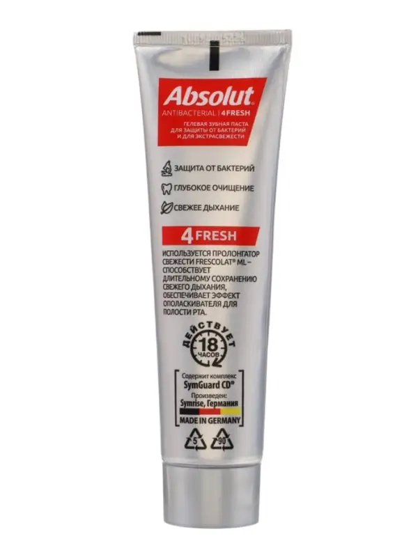 Зубная паста &laquo;ABSOLUT&raquo; antibacterial 4FRESH, 110 г