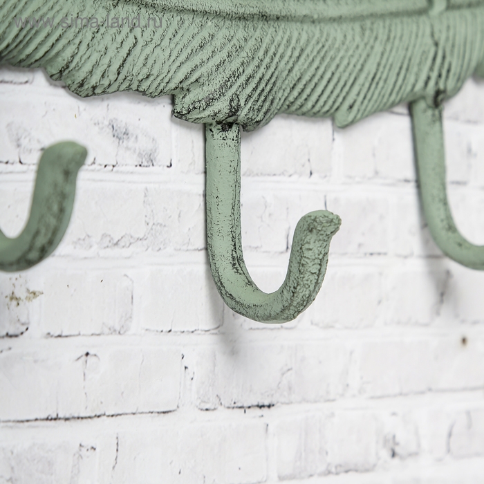 Крючки декоративные чугун Крючки декоративные чугун "Пёрышко" 12х33х4,5 см