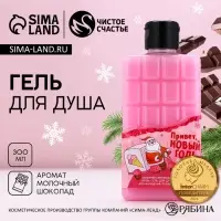 Гель для душа &laquo;Привет, Новый Год!&raquo;, 300 мл, аромат молочного шоколада, Чистое счастье